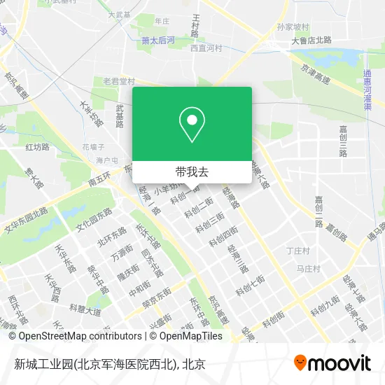 新城工业园(北京军海医院西北)地图