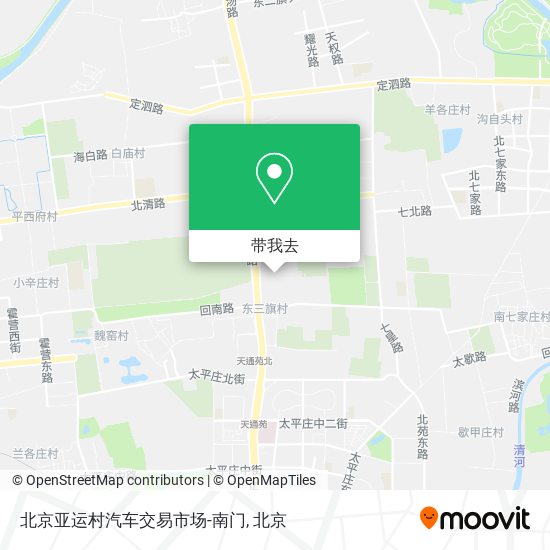 北京亚运村汽车交易市场-南门地图