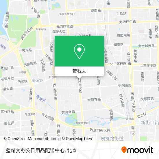 蓝精文办公日用品配送中心地图
