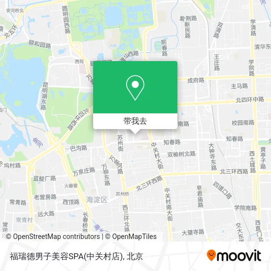 福瑞德男子美容SPA(中关村店)地图