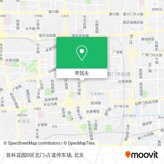 首科花园D区北门-占道停车场地图