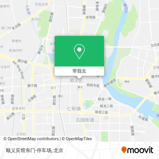 顺义宾馆东门-停车场地图