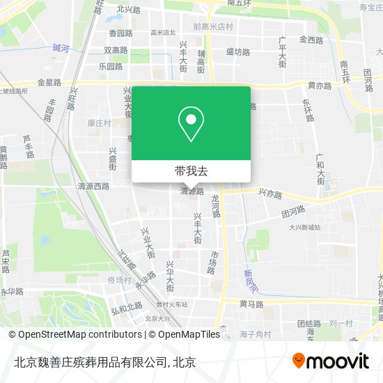 北京魏善庄殡葬用品有限公司地图