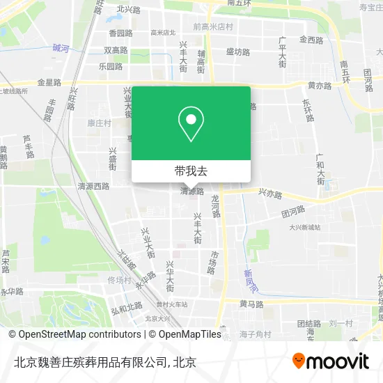北京魏善庄殡葬用品有限公司地图
