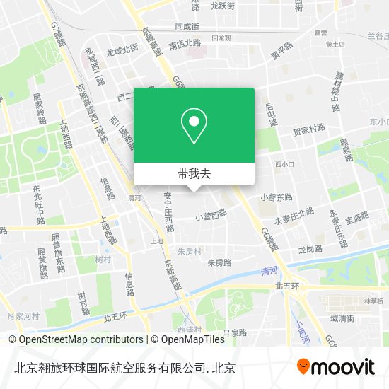 北京翱旅环球国际航空服务有限公司地图