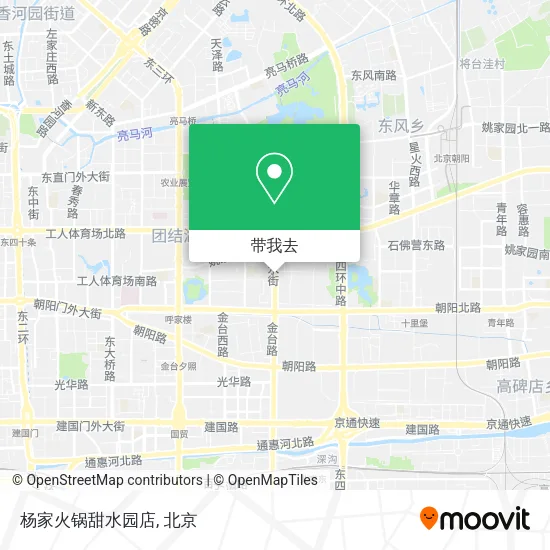 杨家火锅甜水园店地图