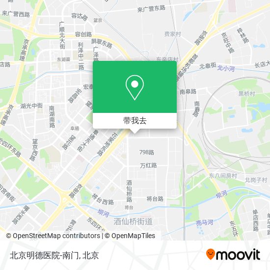 北京明德医院-南门地图