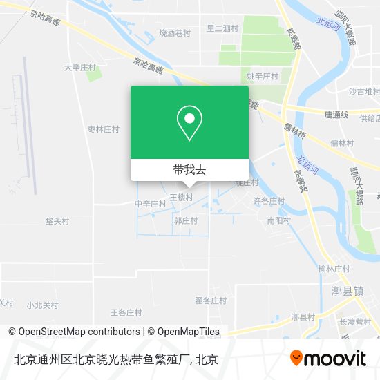 北京通州区北京晓光热带鱼繁殖厂地图