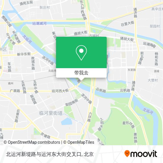 北运河新堤路与运河东大街交叉口地图