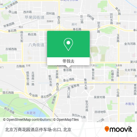 北京万商花园酒店停车场-出口地图