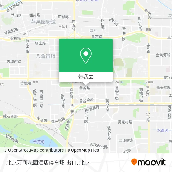 北京万商花园酒店停车场-出口地图