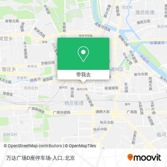 万达广场D座停车场-入口地图