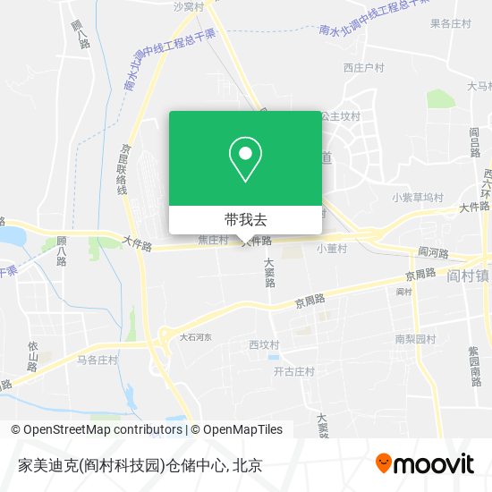 家美迪克(阎村科技园)仓储中心地图