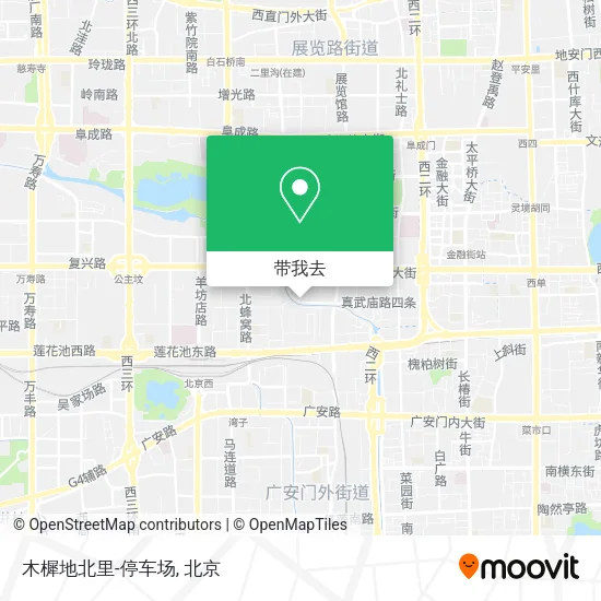 木樨地北里-停车场地图