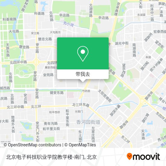 北京电子科技职业学院教学楼-南门地图
