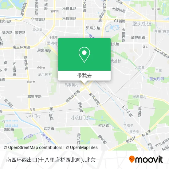 南四环西出口(十八里店桥西北向)地图