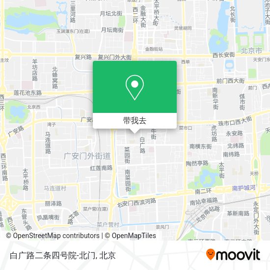 白广路二条四号院-北门地图