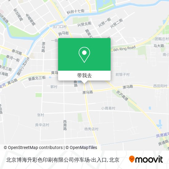 北京博海升彩色印刷有限公司停车场-出入口地图