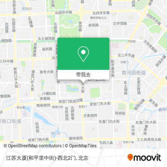 江苏大厦(和平里中街)-西北2门地图