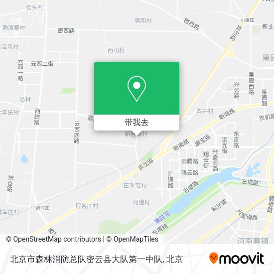 北京市森林消防总队密云县大队第一中队地图