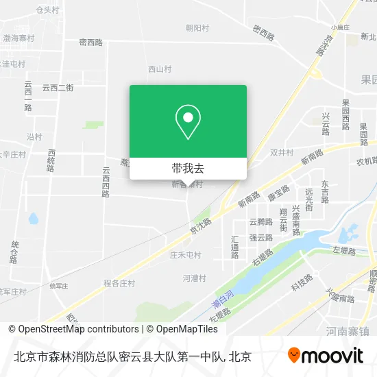 北京市森林消防总队密云县大队第一中队地图