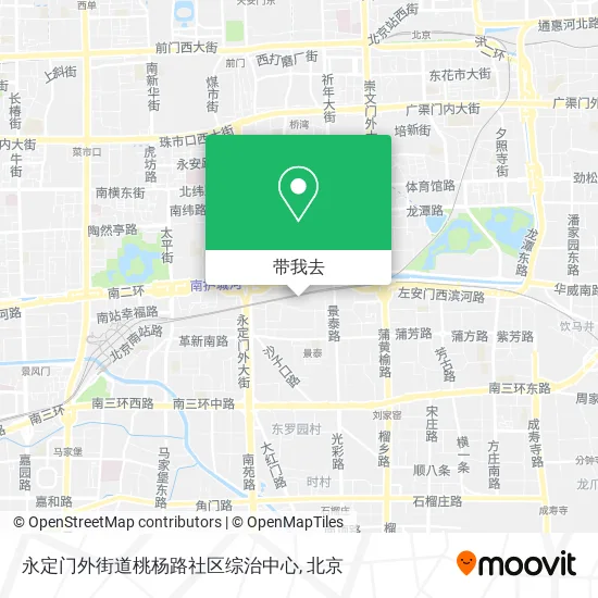 永定门外街道桃杨路社区综治中心地图