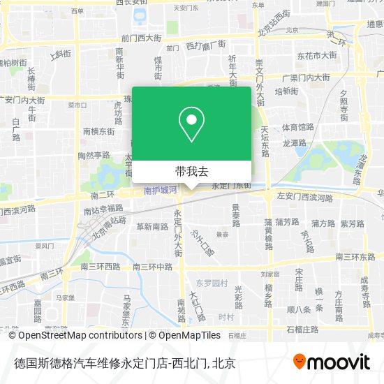 德国斯德格汽车维修永定门店-西北门地图
