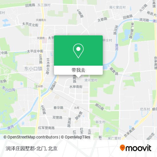 润泽庄园墅郡-北门地图