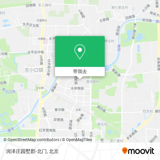 润泽庄园墅郡-北门地图