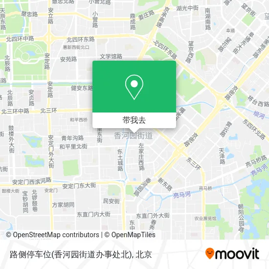 路侧停车位(香河园街道办事处北)地图