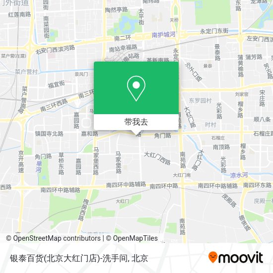 银泰百货(北京大红门店)-洗手间地图