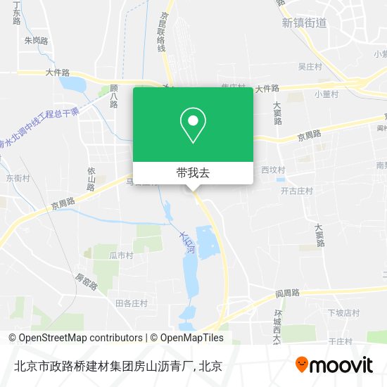 北京市政路桥建材集团房山沥青厂地图