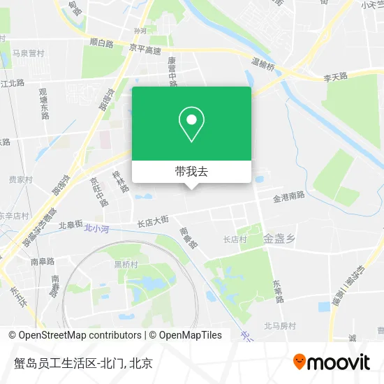 蟹岛员工生活区-北门地图