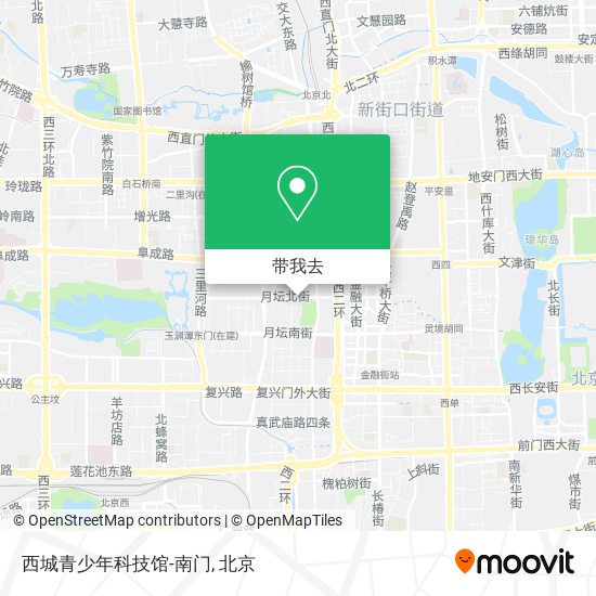 西城青少年科技馆-南门地图
