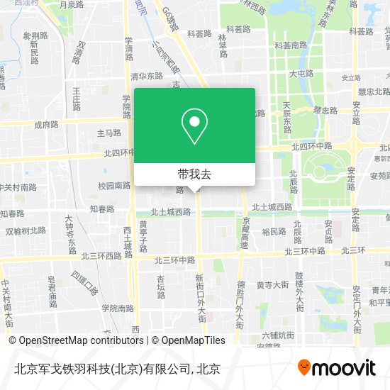 北京军戈铁羽科技(北京)有限公司地图