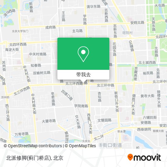 北派修脚(蓟门桥店)地图