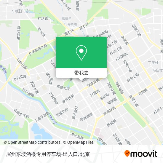 眉州东坡酒楼专用停车场-出入口地图