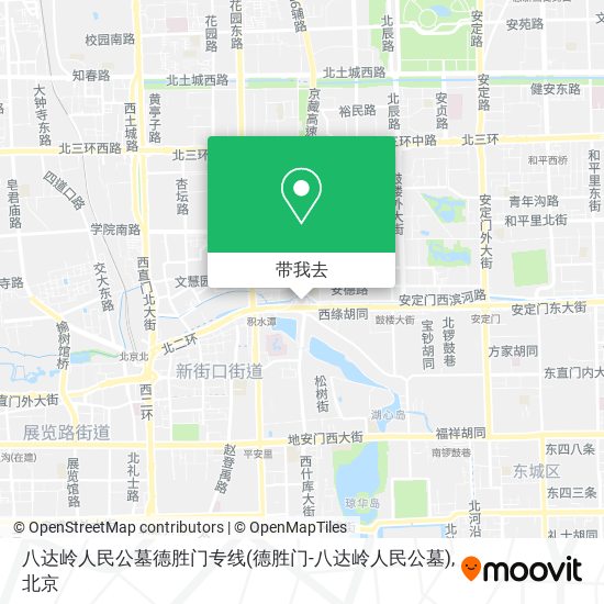 八达岭人民公墓德胜门专线(德胜门-八达岭人民公墓)地图