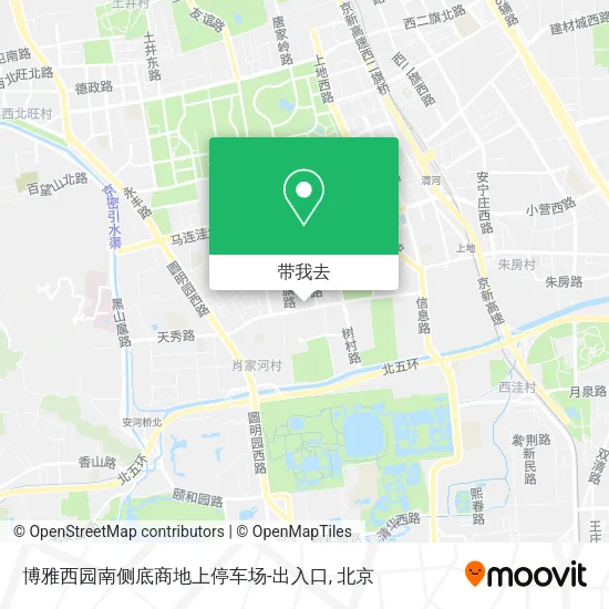 博雅西园南侧底商地上停车场-出入口地图