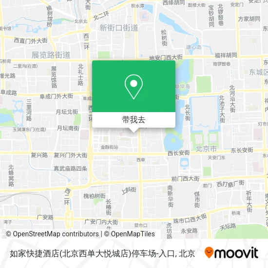 如家快捷酒店(北京西单大悦城店)停车场-入口地图