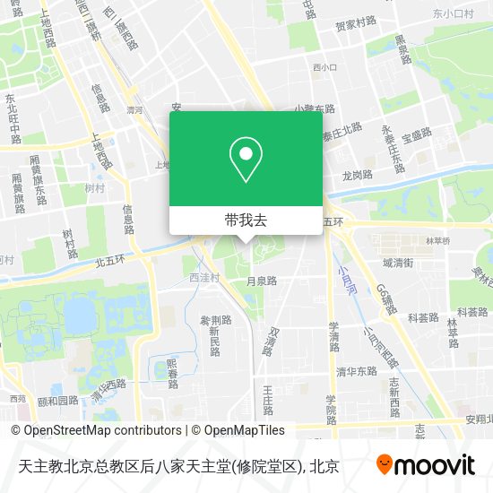 天主教北京总教区后八家天主堂(修院堂区)地图