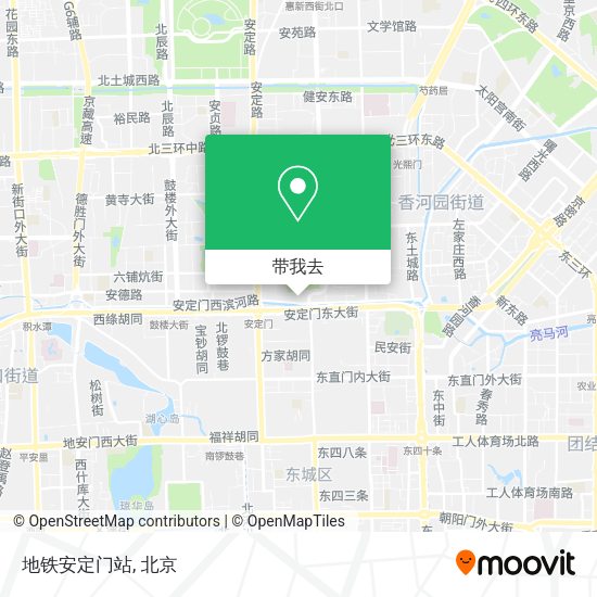地铁安定门站地图
