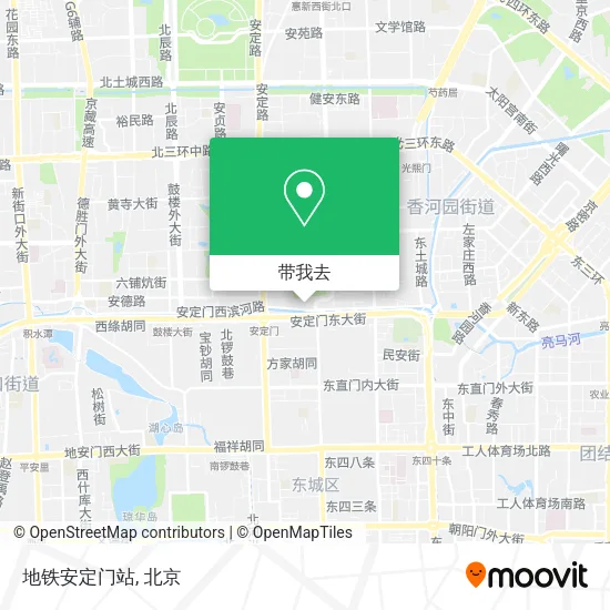 地铁安定门站地图