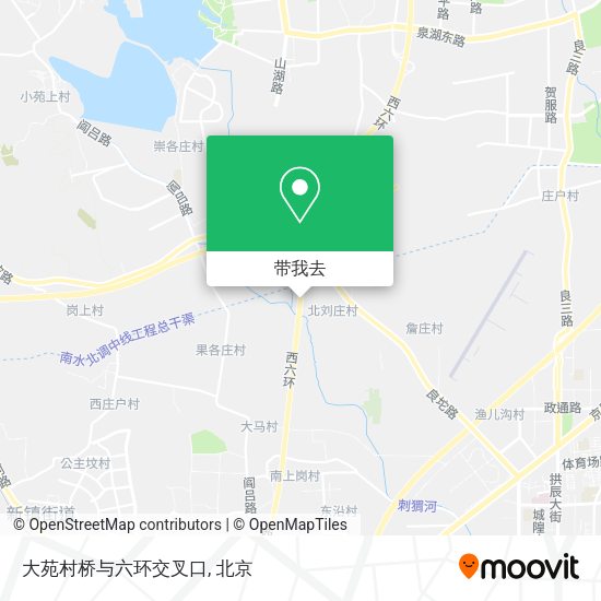 大苑村桥与六环交叉口地图