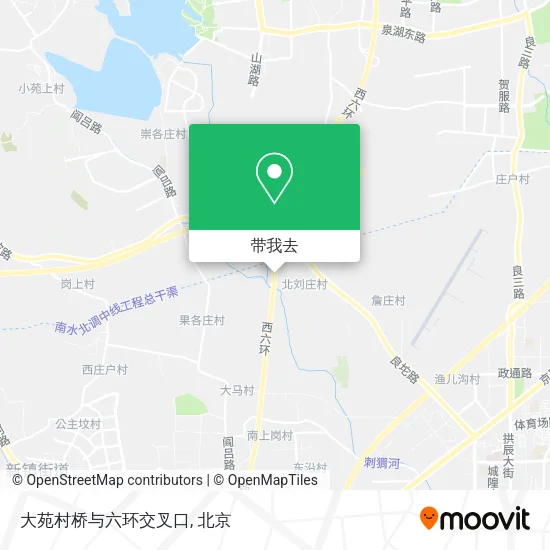 大苑村桥与六环交叉口地图