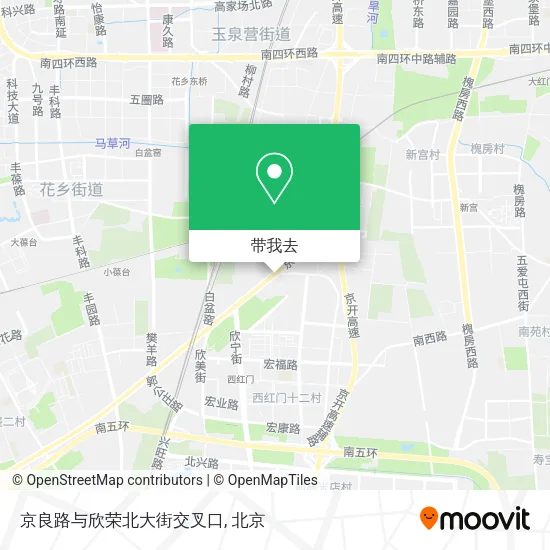 京良路与欣荣北大街交叉口地图