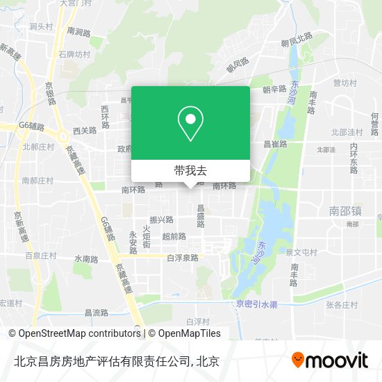 北京昌房房地产评估有限责任公司地图