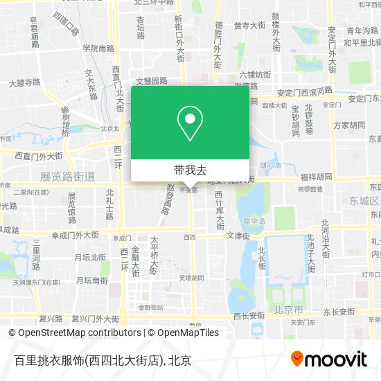 百里挑衣服饰(西四北大街店)地图