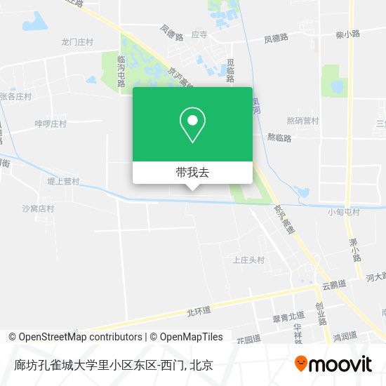 廊坊孔雀城大学里小区东区-西门地图