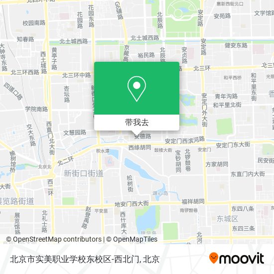 北京市实美职业学校东校区-西北门地图